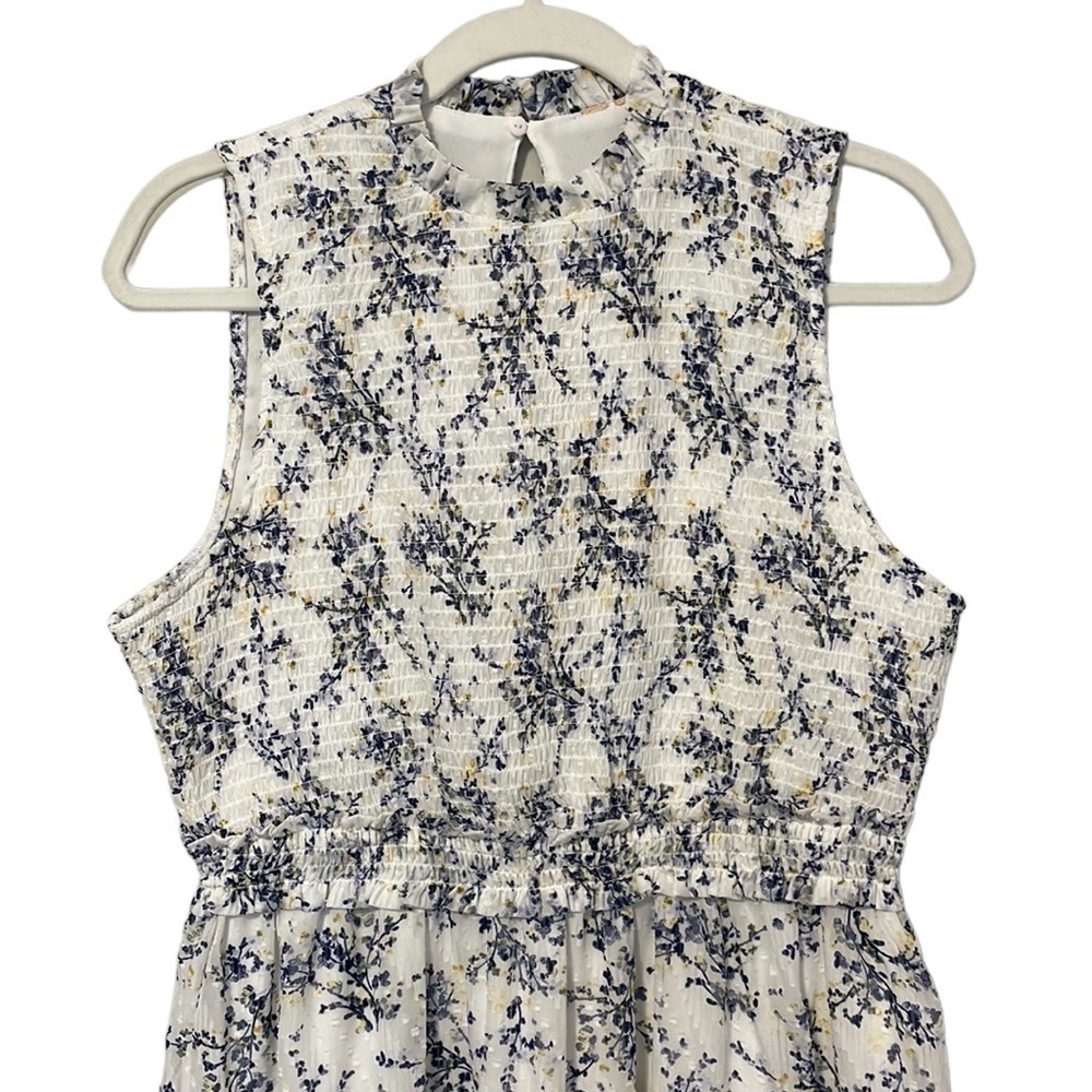 Floral Sleeveless Fit & Flare Dress Summer Casual Chic Cute Day Dress - Size Med - Picture 5 of 11